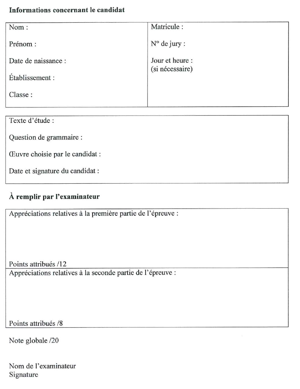  Fiche évaluation oral