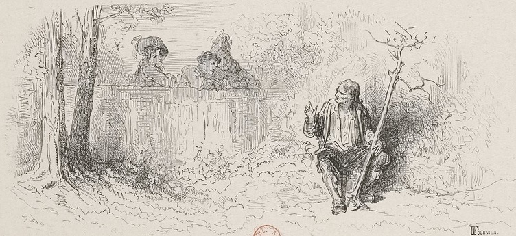 Le Vieillard et les trois jeunes hommes - Jean de la Fontaine - Illustration G. Doré / L. Fournier