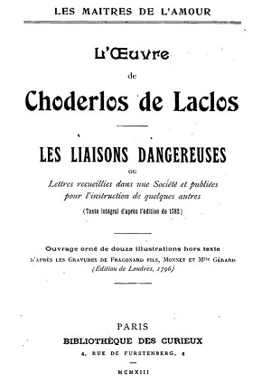 Les Liaisons dangereuses - Choderlos de Laclos